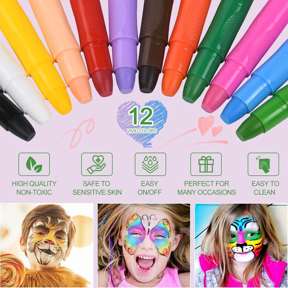 Detalle 2 de URAQT Truccabimbi 12 colori body painting