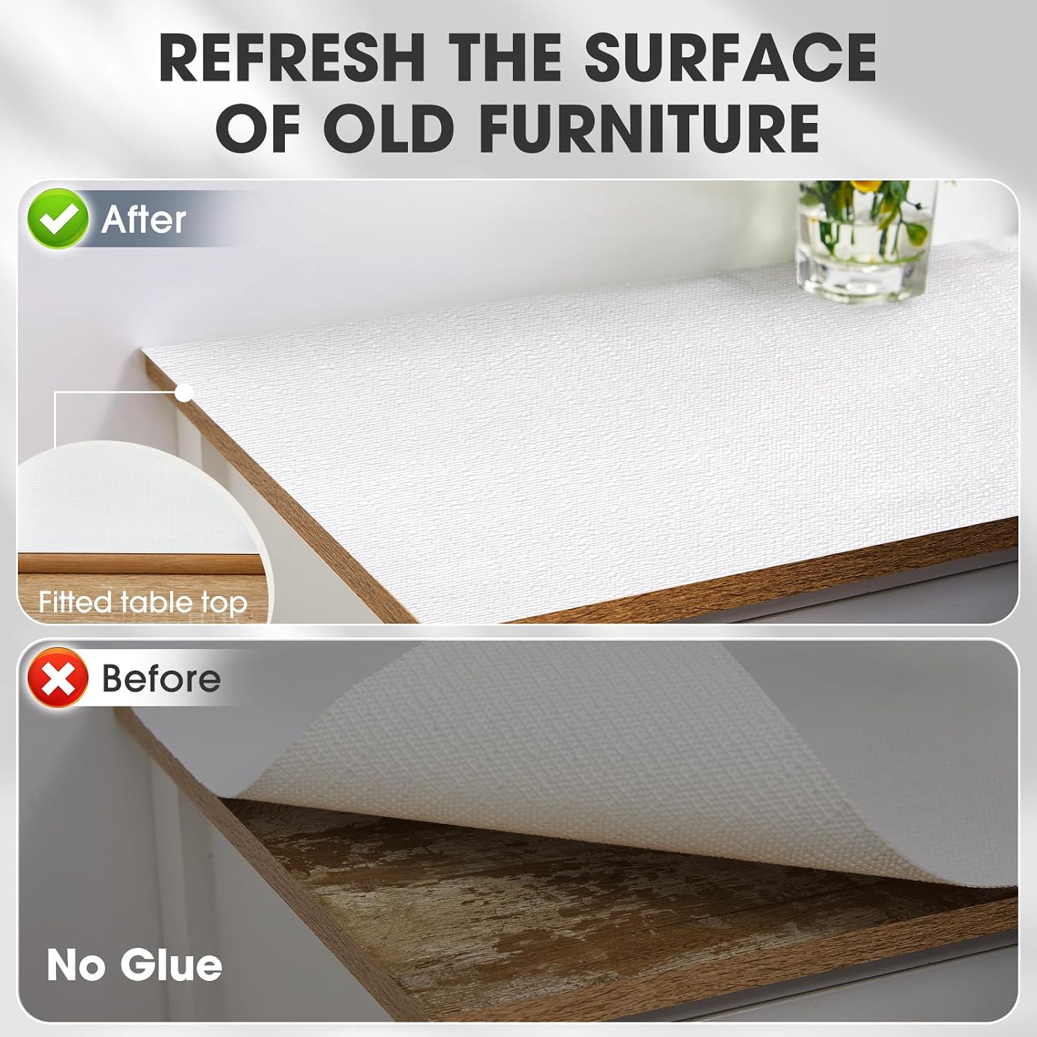 Thumbnail 6 de Windimiley Drawer and Shelf Liner, 17.5" × 30', White, Non-Slip and Waterproof
