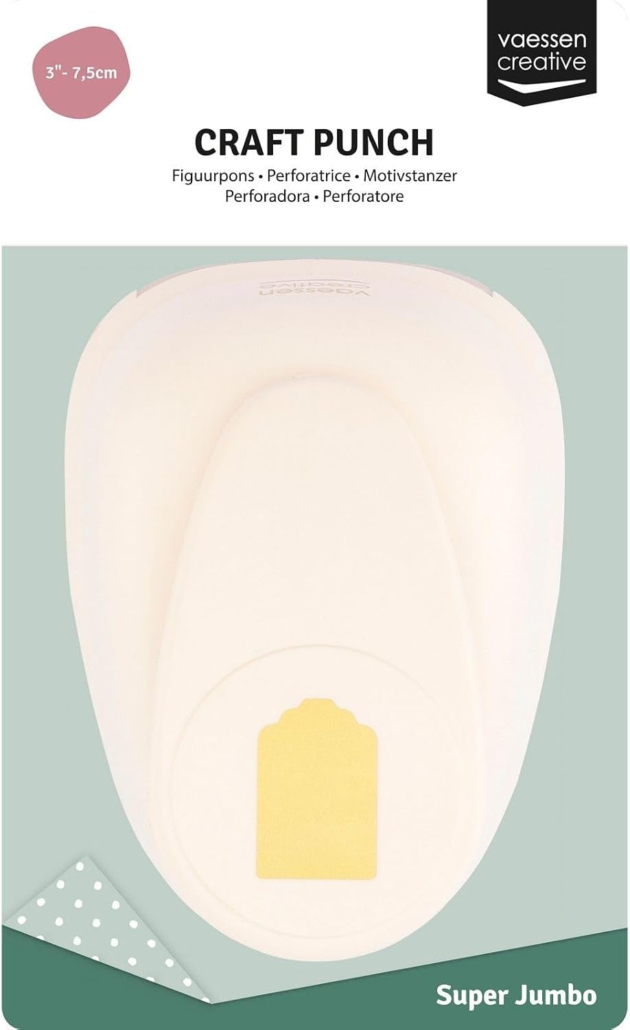 Detalle de Vaessen Creative XXXL Super Jumbo – dziurkacz ozdobny, motyw 45,1 × 69 mm