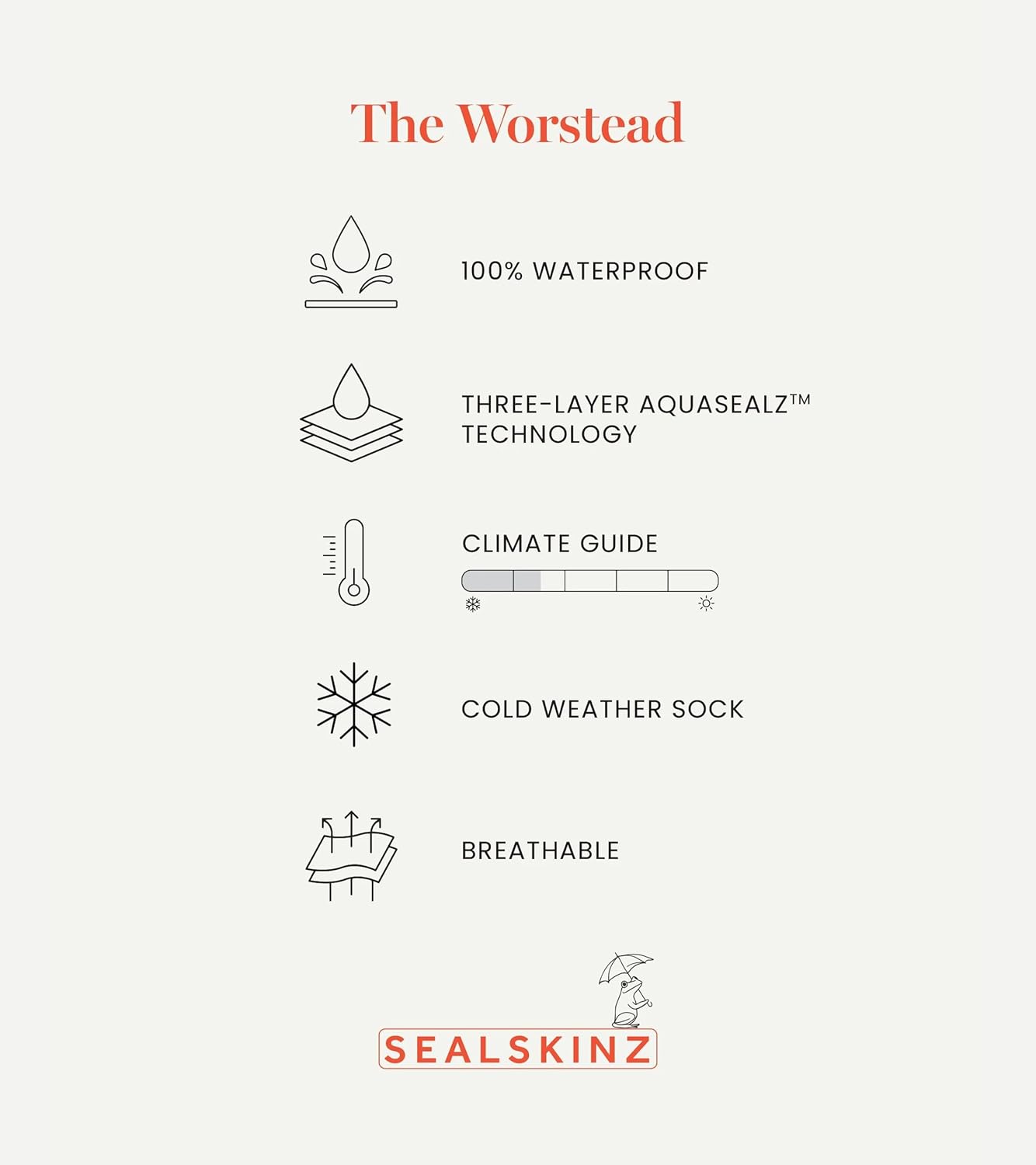 Thumbnail 3 de SEALSKINZ Worstead Unisex Waterproof Merino Wool Lined Socks
