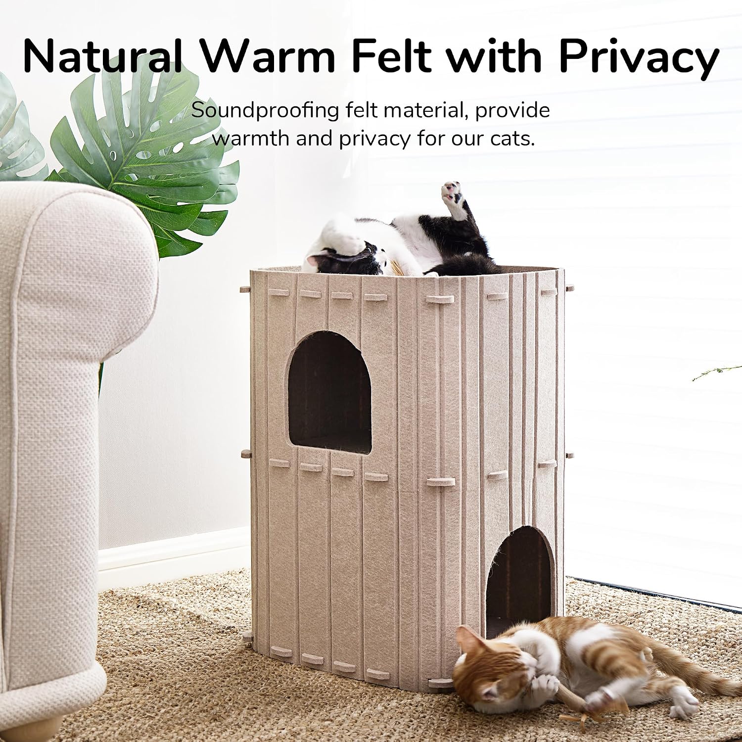 Thumbnail 5 de FUKUMARU 2‑Storey Cat House 45×36.5×60cm 🐱