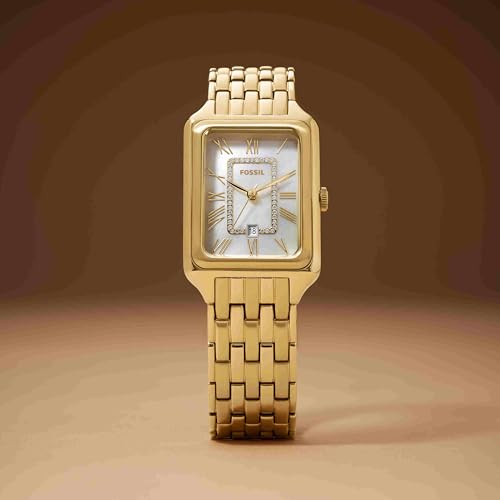 Detalle 2 de Fossil Raquel Watch for Women: Gold Tone with Pearl White Dial