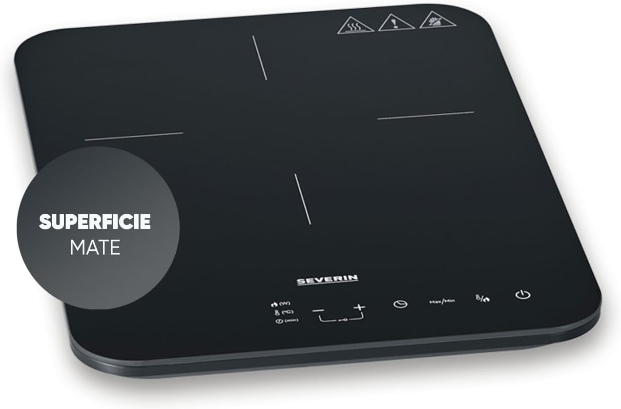 Detalle 2 de SEVERIN KP 1032 – Placa de inducción vitrocerámica, 2000 W, pantalla táctil y temporizador