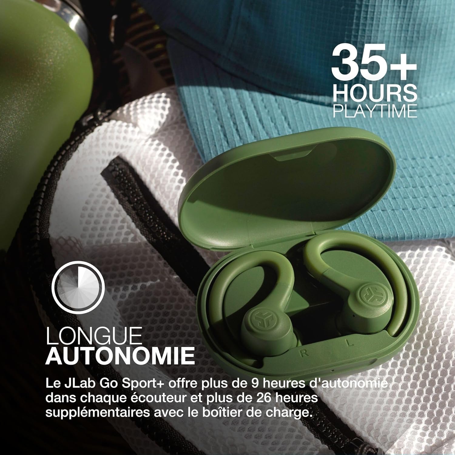 Thumbnail 1 de JLab Go Air Sport+ — Écouteurs Bluetooth sans fil sport avec 35 heures d’autonomie et IP55