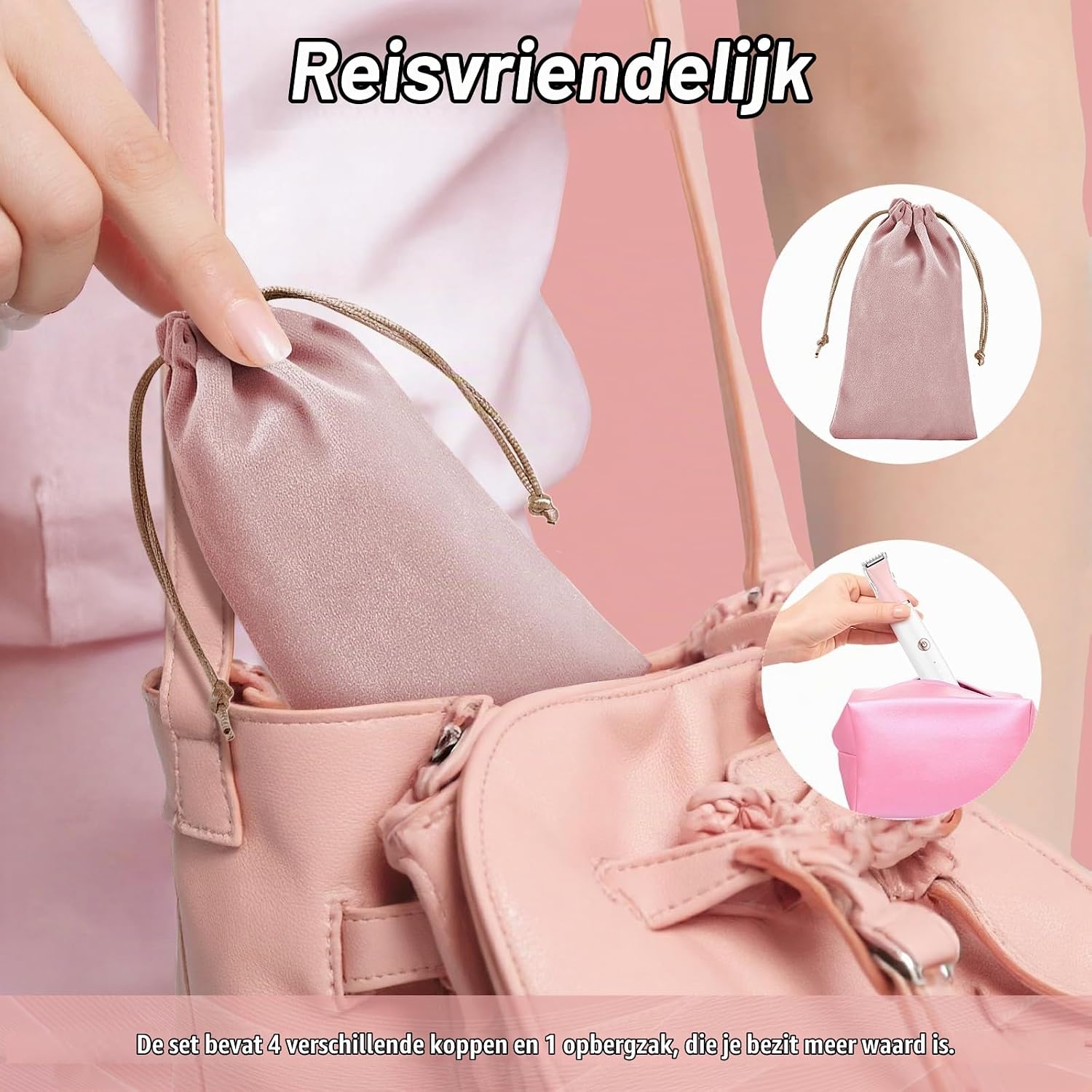 Thumbnail 6 de TeethBliss 4-in-1 Bikini Trimmer Women: oplaadbaar scheerapparaat met vier koppen