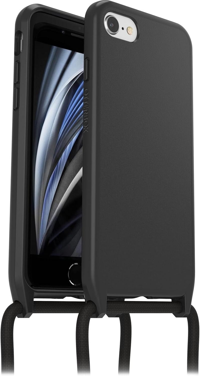 Detalle de OtterBox Cover React Necklace per iPhone 7/8/SE 2020/SE 2022 — sottile, antishock con laccio regolabile