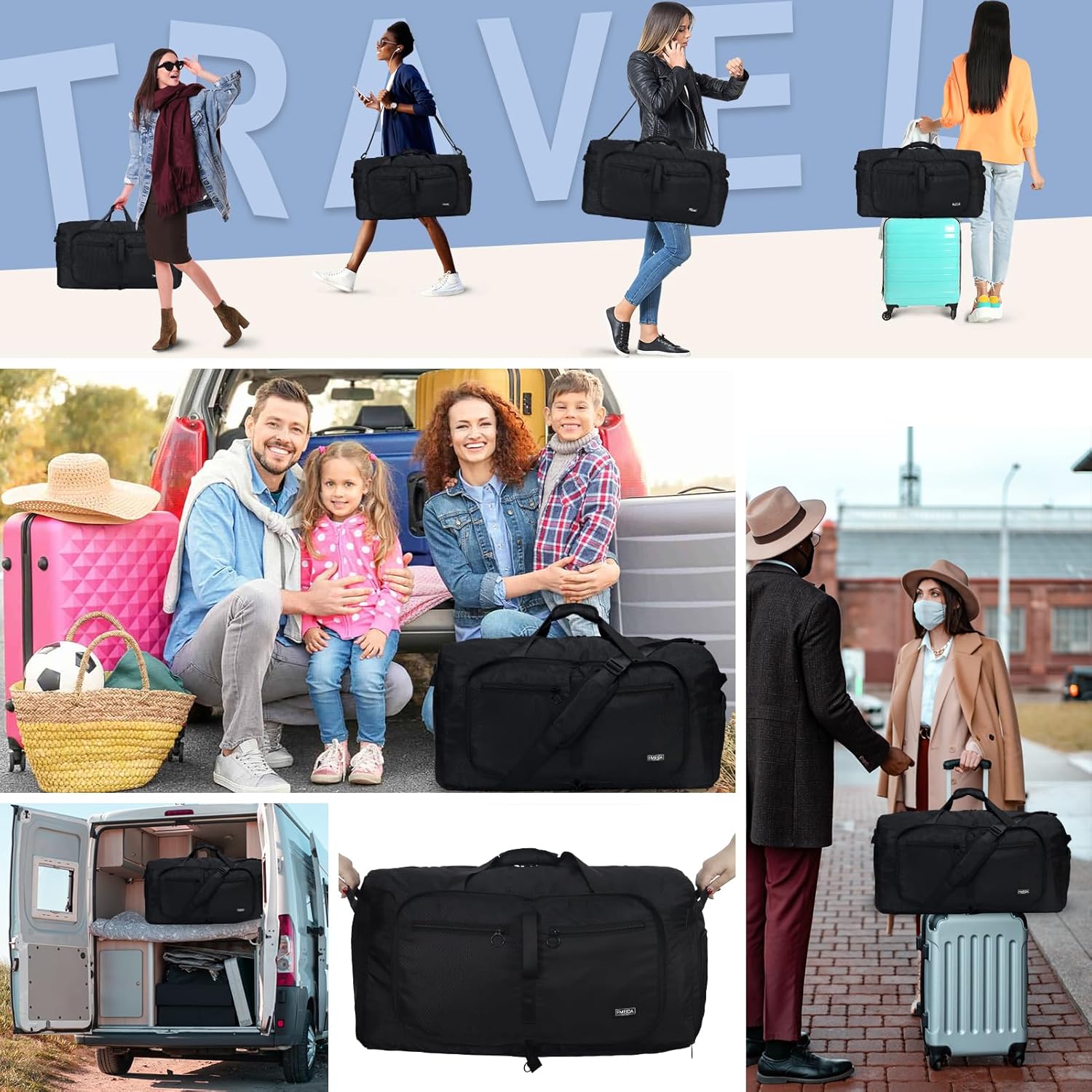 Thumbnail 1 de Fmeida 65L Duffle Bag with Shoes Compartment