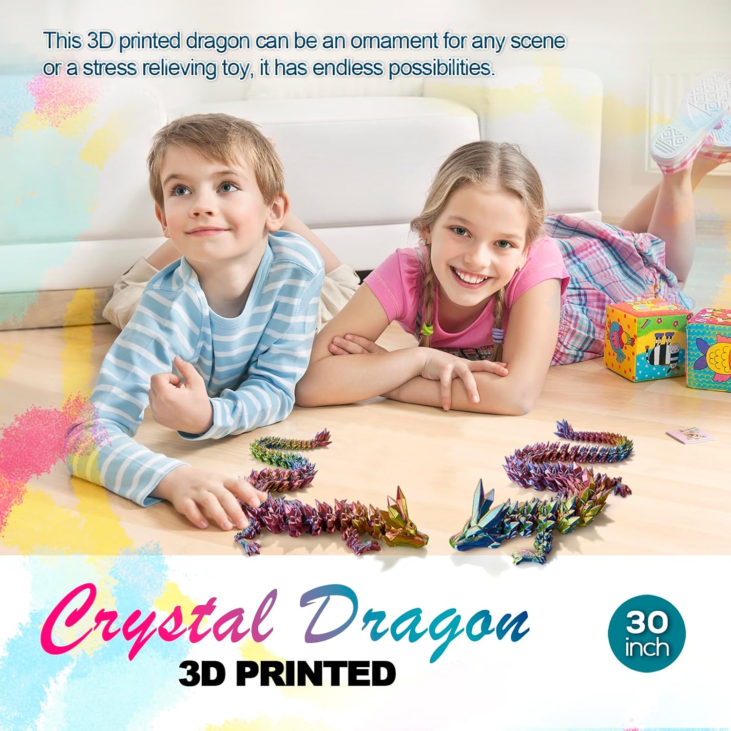 Detalle 1 de Dak Haan 3D Printed Dragon 24-inch