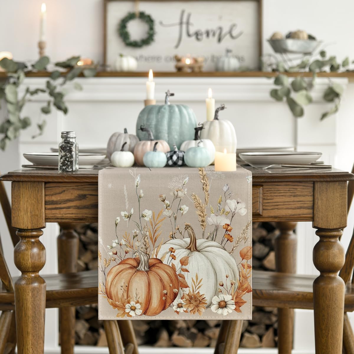 Detalle de Artoid Mode Fall Table Runner, 13 x 72 Inch