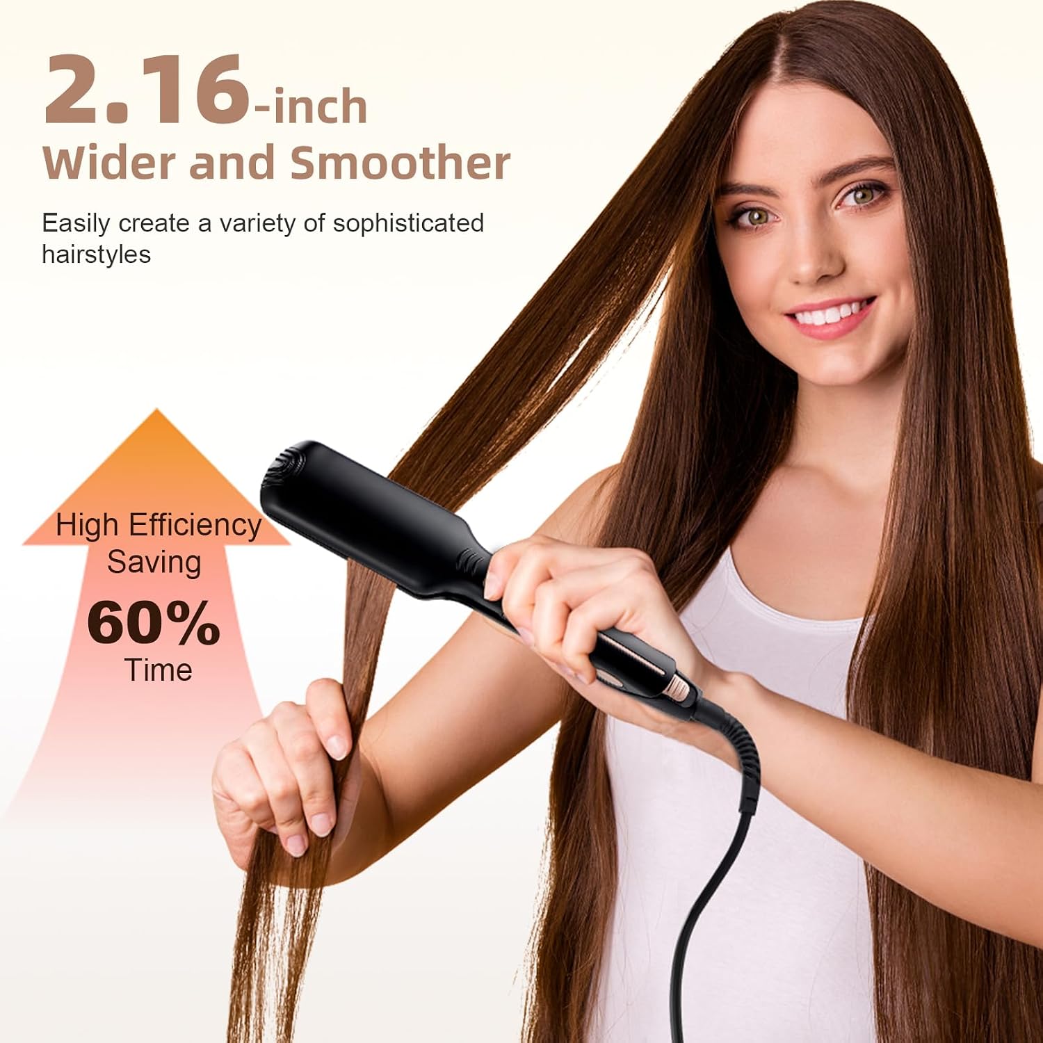 Thumbnail 4 de Hair straightener and curler, 2.16-inch plates
