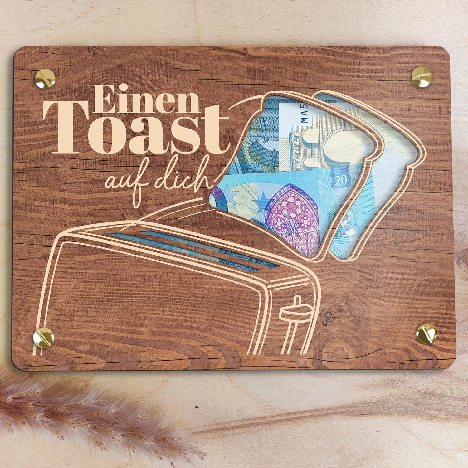 Thumbnail 4 de XL Geldgeschenkkarte aus Holz 20x15 cm