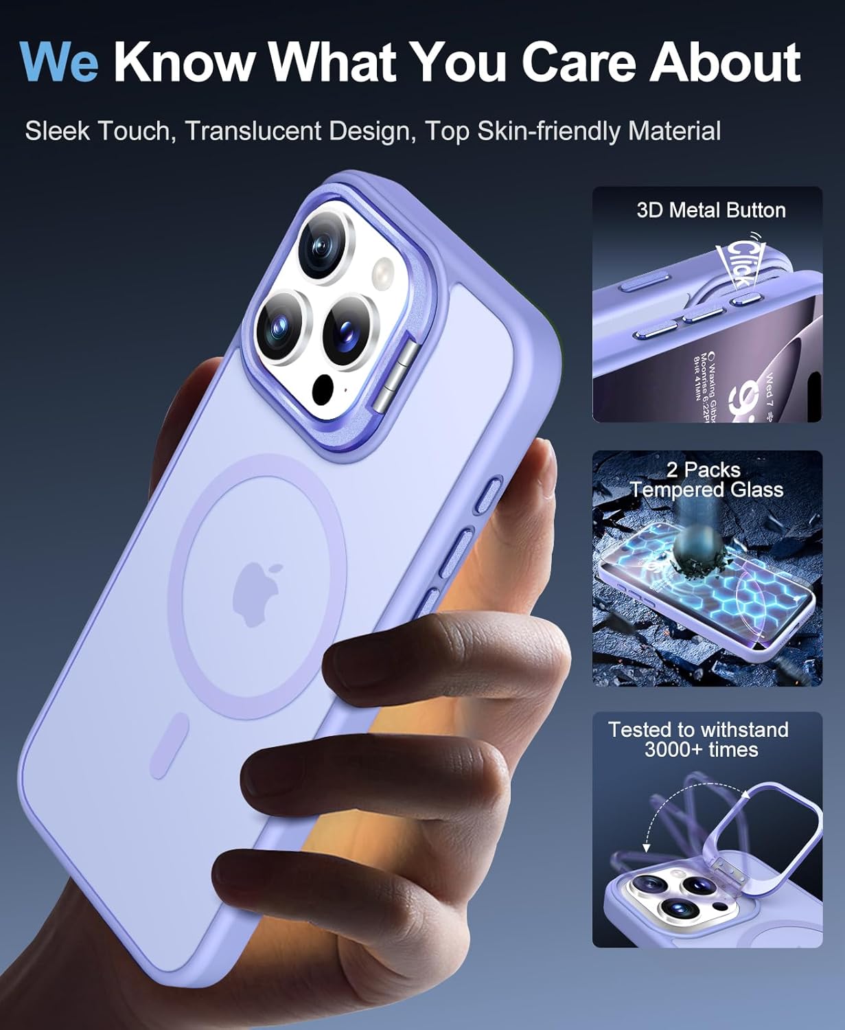 Thumbnail 5 de Beeasy 3-in-1 MagSafe Case for iPhone 16 Pro Max with 2 Screen Protectors and Adjustable Stand