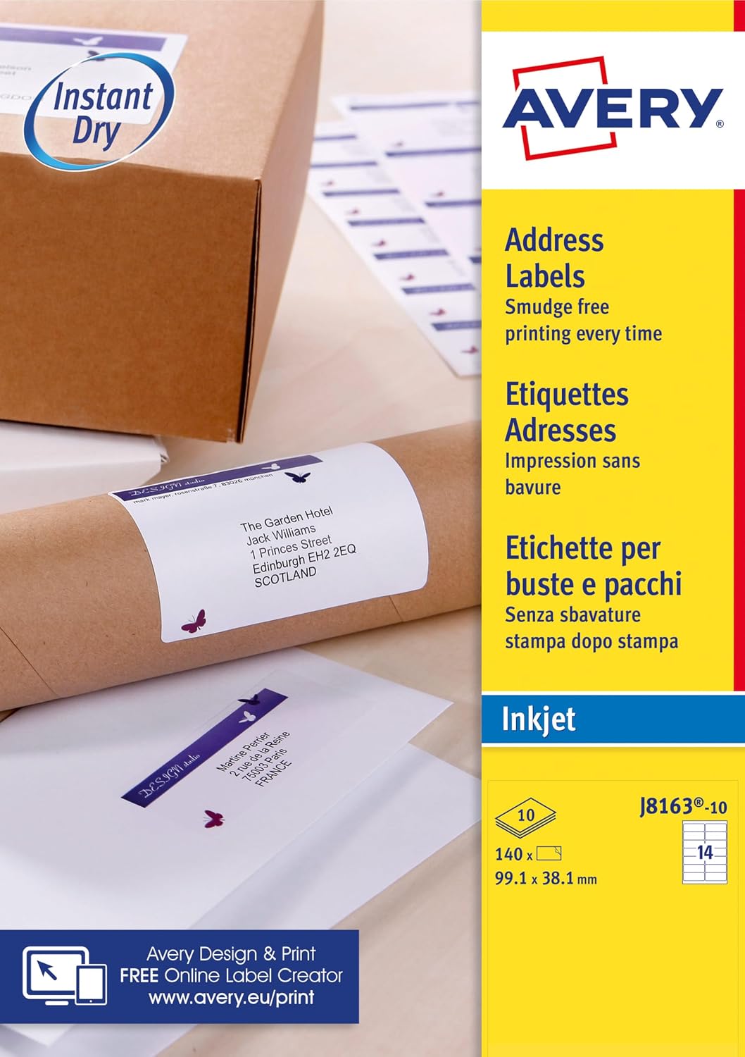 Detalle 2 de Avery Smudge Free Address Labels