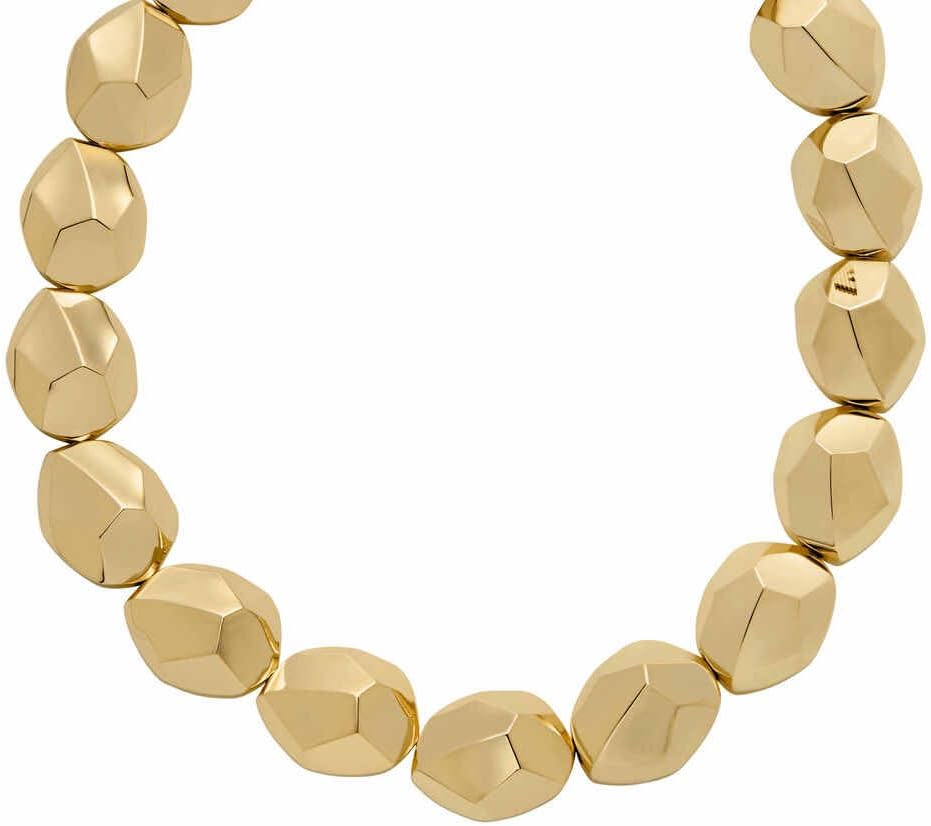 Detalle de Emporio Armani Collana da donna in ottone con chiusura a moschettone in tonalità oro