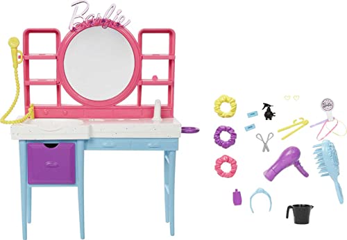 Detalle 2 de Barbie Totally Hair Set: Peluquería y Accesorios 💇♀