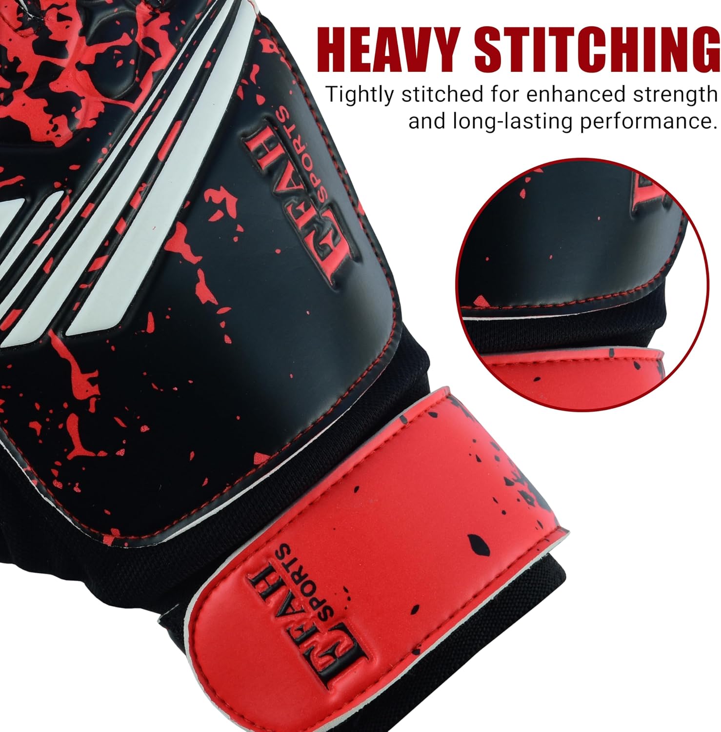 Thumbnail 3 de EFAH SPORTS Youth Soccer Goalkeeper Gloves, Size 6, Breathable Mesh, Wrist Support
