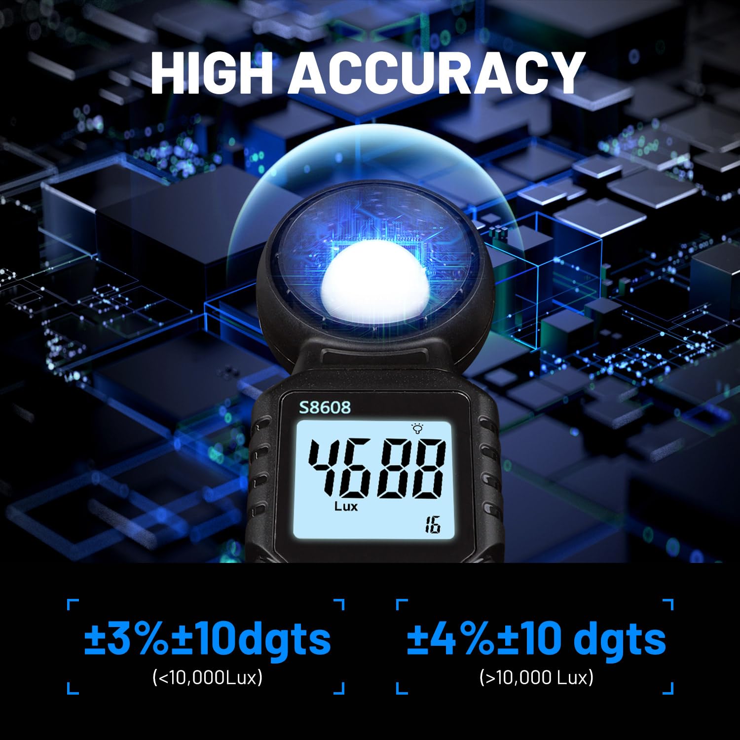 Detalle 2 de Mcbazel Lux Meter 200,000 Lux light meter