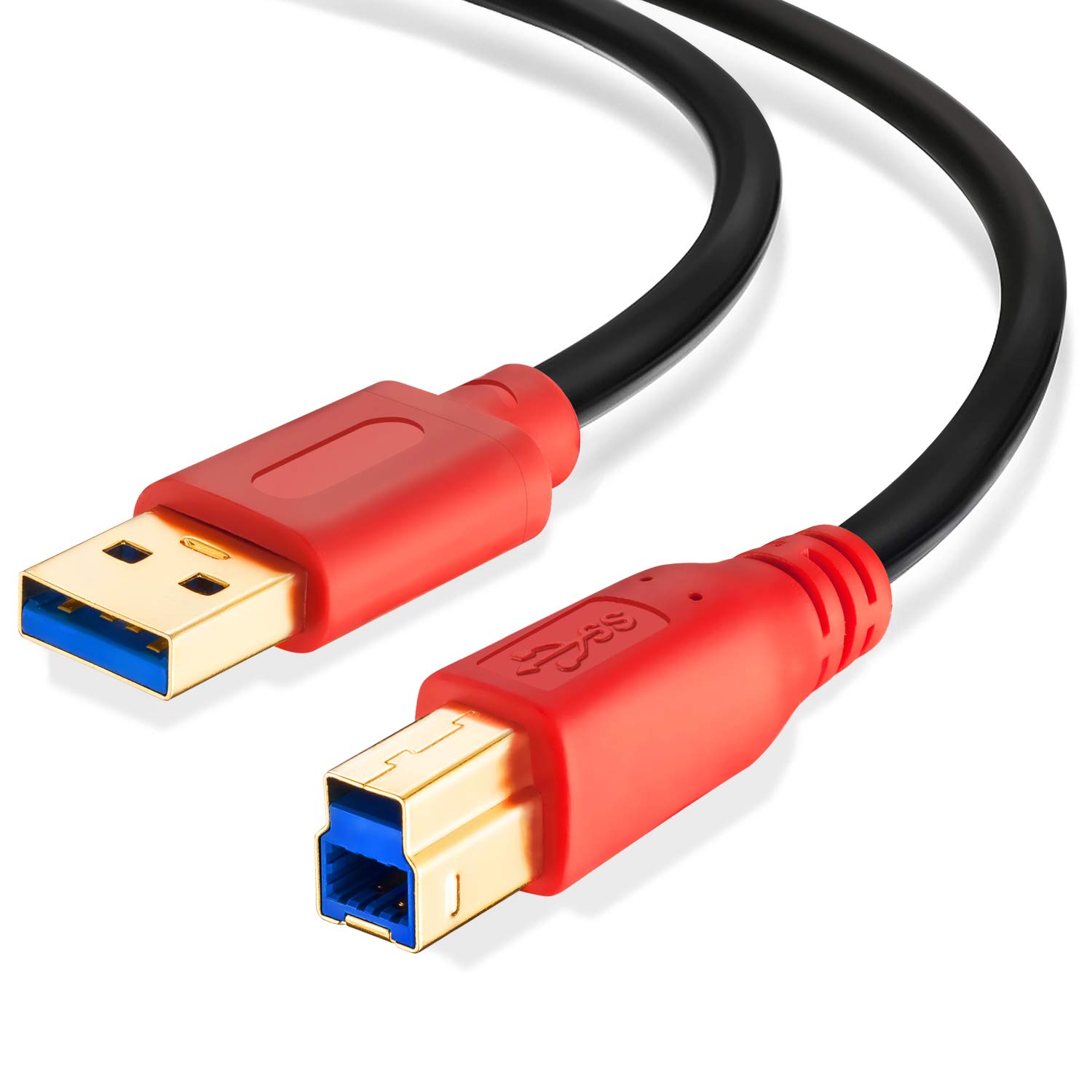 Thumbnail 1 de TanQY USB 3.0 A to B Male Cable (0.5M) – Red