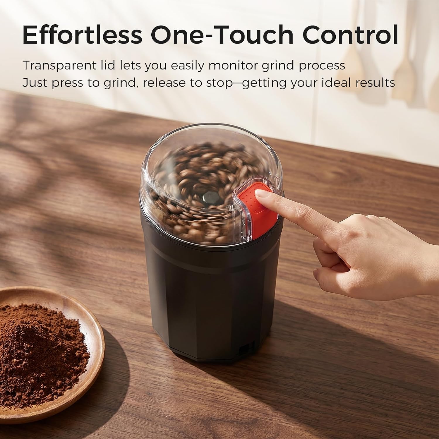 Detalle 2 de Aromvel CG3501-V1 Electric Coffee Grinder with Stainless Steel Blades