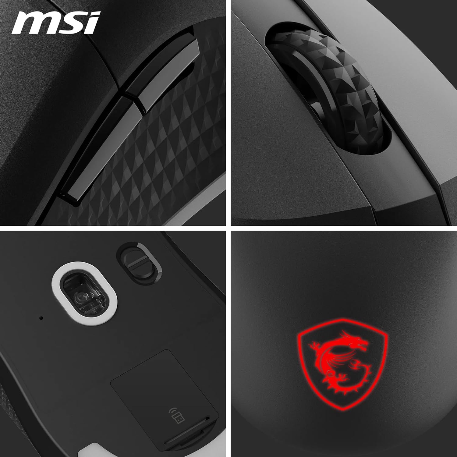 Thumbnail 6 de MSI Versa 300 Wireless : souris gaming sans fil symétrique, capteur optique 8000 DPI et 6 boutons