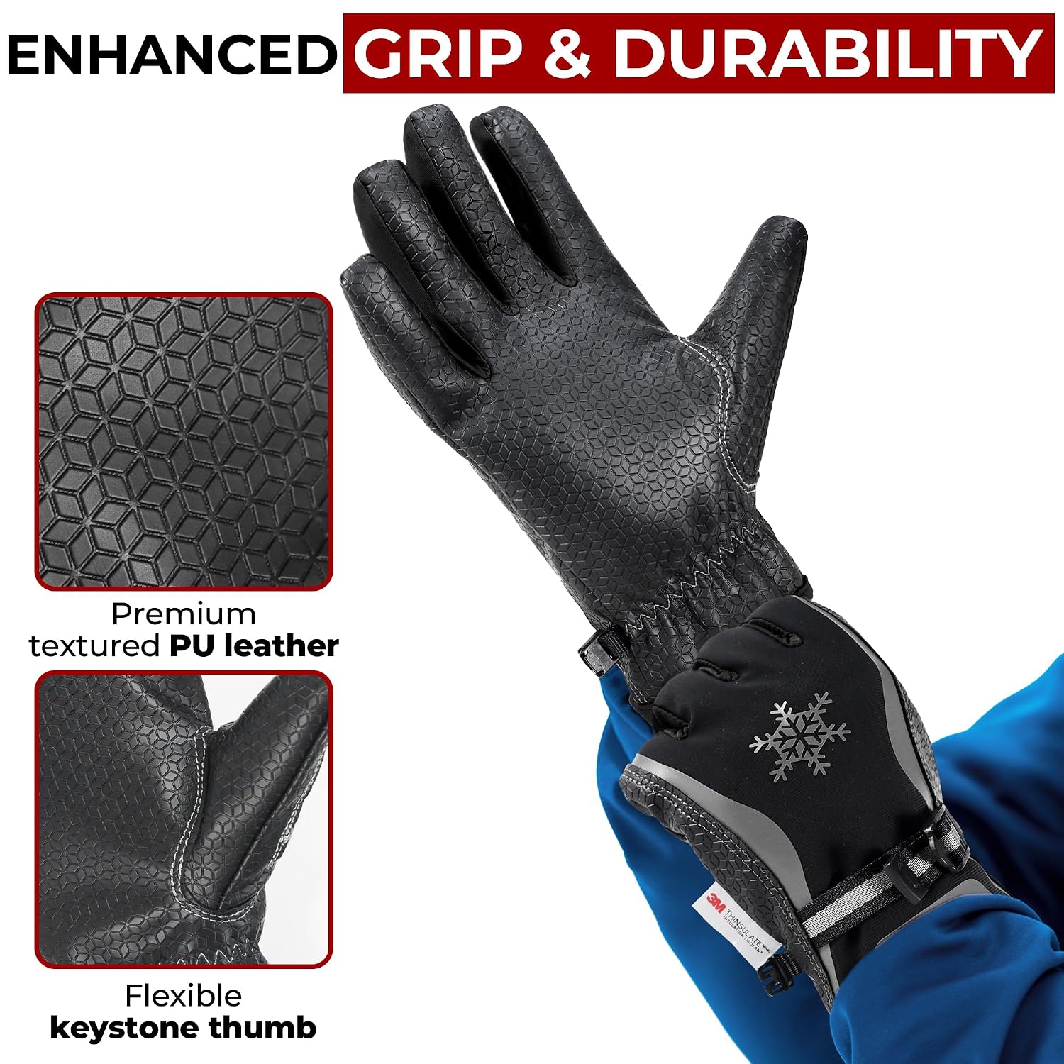 Detalle 2 de HANDLANDY Winter Work Gloves 3M Thinsulate