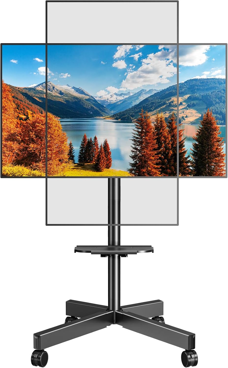 Detalle de ELIVED EV2114B Mobile TV Stand on Wheels for 23–60 Inch Televisions