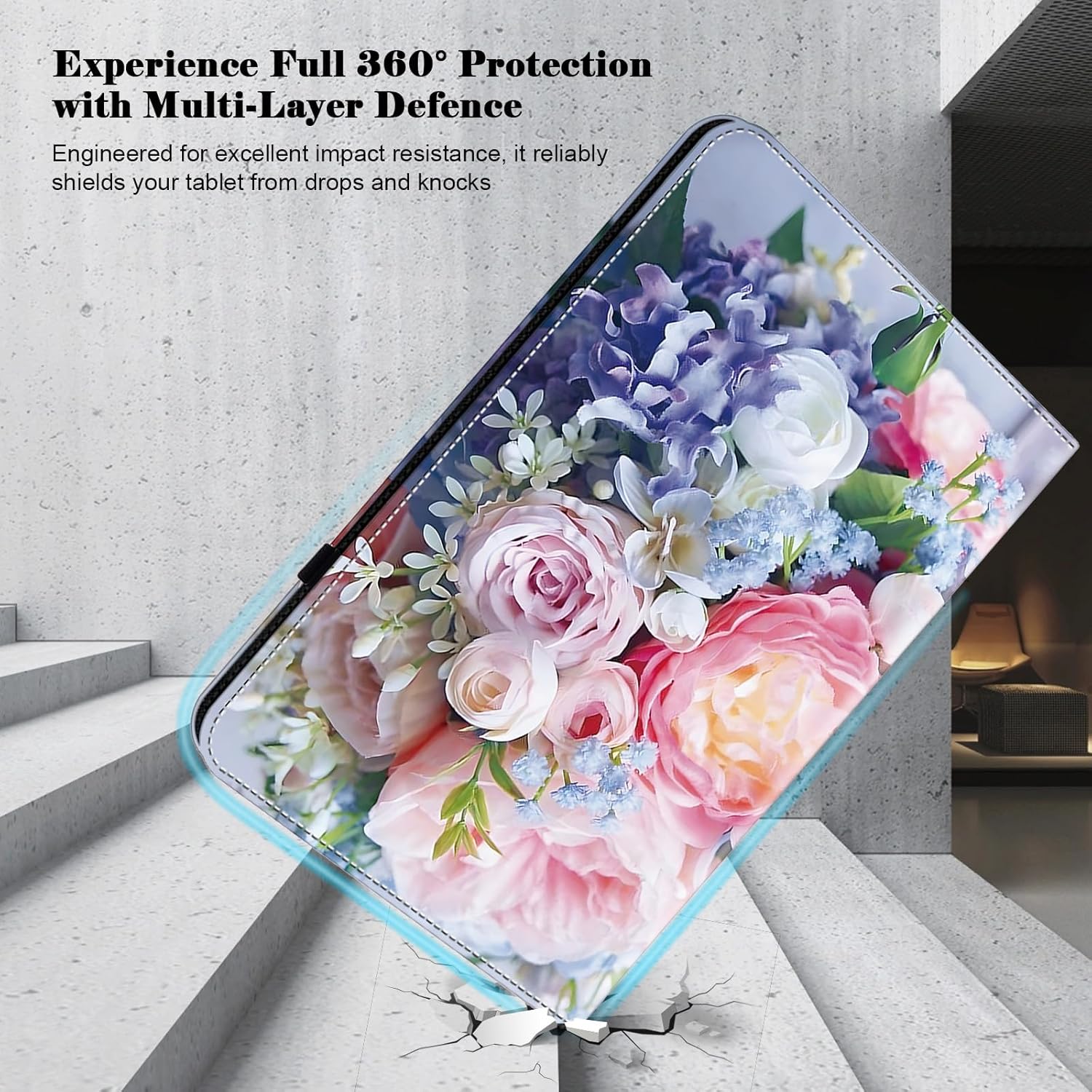 Thumbnail 4 de YiChZhe shockproof case for Honor Pad 9 12.1 inch (2024) with adjustable stand & card holder