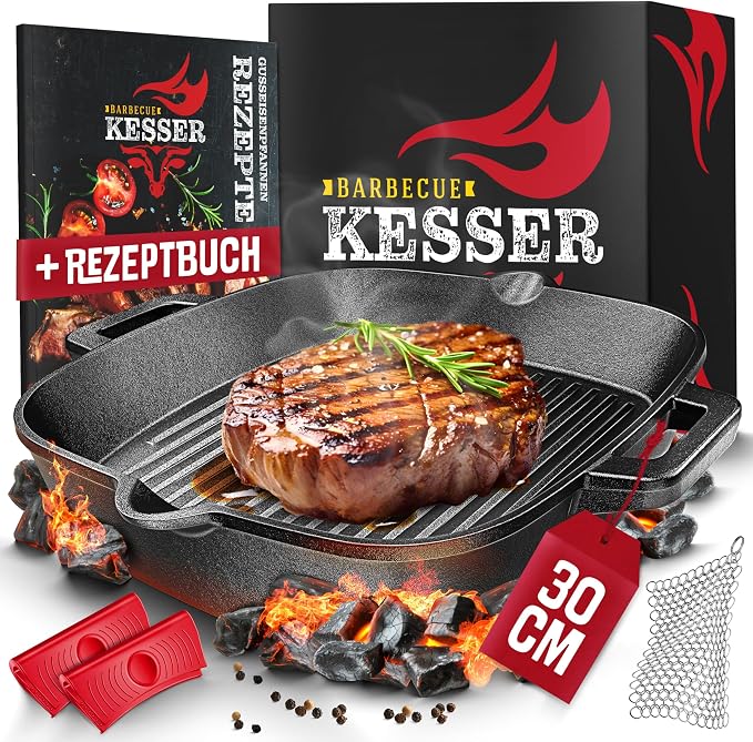 Detalle de KESSER® Sartén de hierro fundido para inducción 30 cm