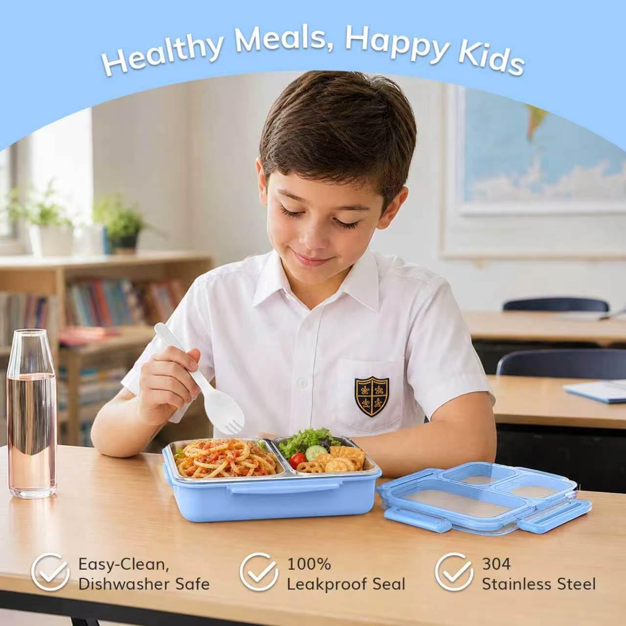 Detalle de KHOXU Stainless Steel Lunch Box 28 oz