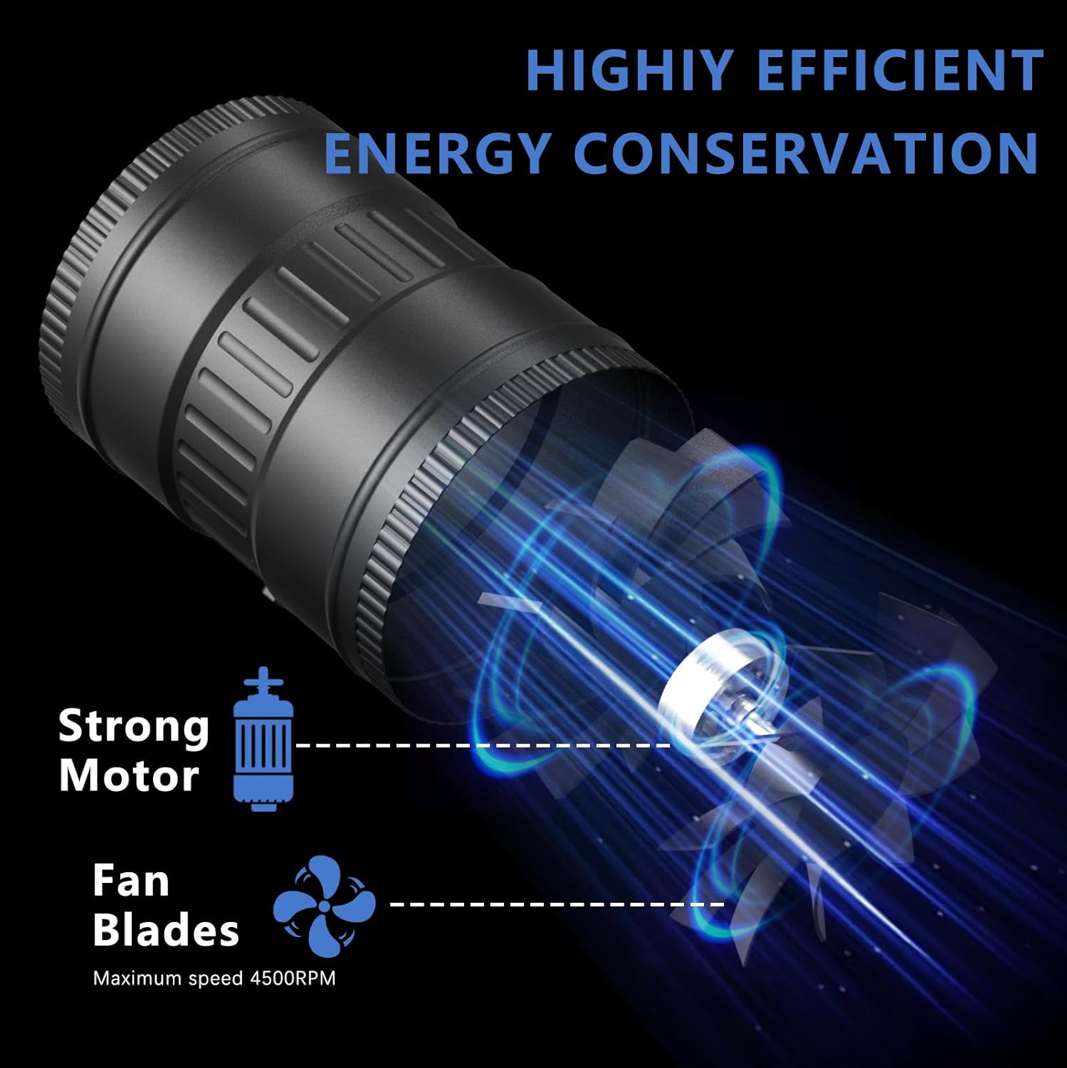 Thumbnail 3 de Brogachy ventilateur extracteur en ligne 100 mm – vitesse réglable jusqu’à 4500 tr/min