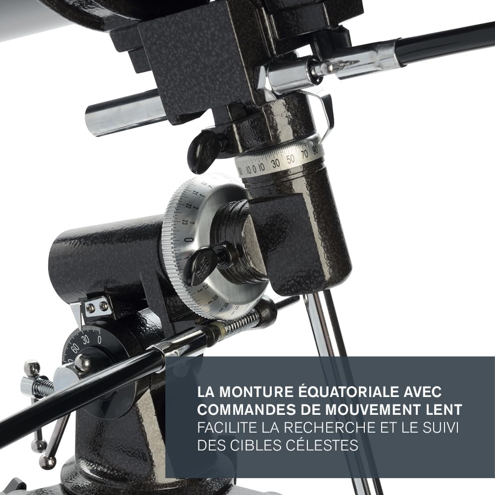 Detalle de Celestron PowerSeeker 127EQ Reflector: télescope d'entrée de gamme avec monture équatoriale et accessoires