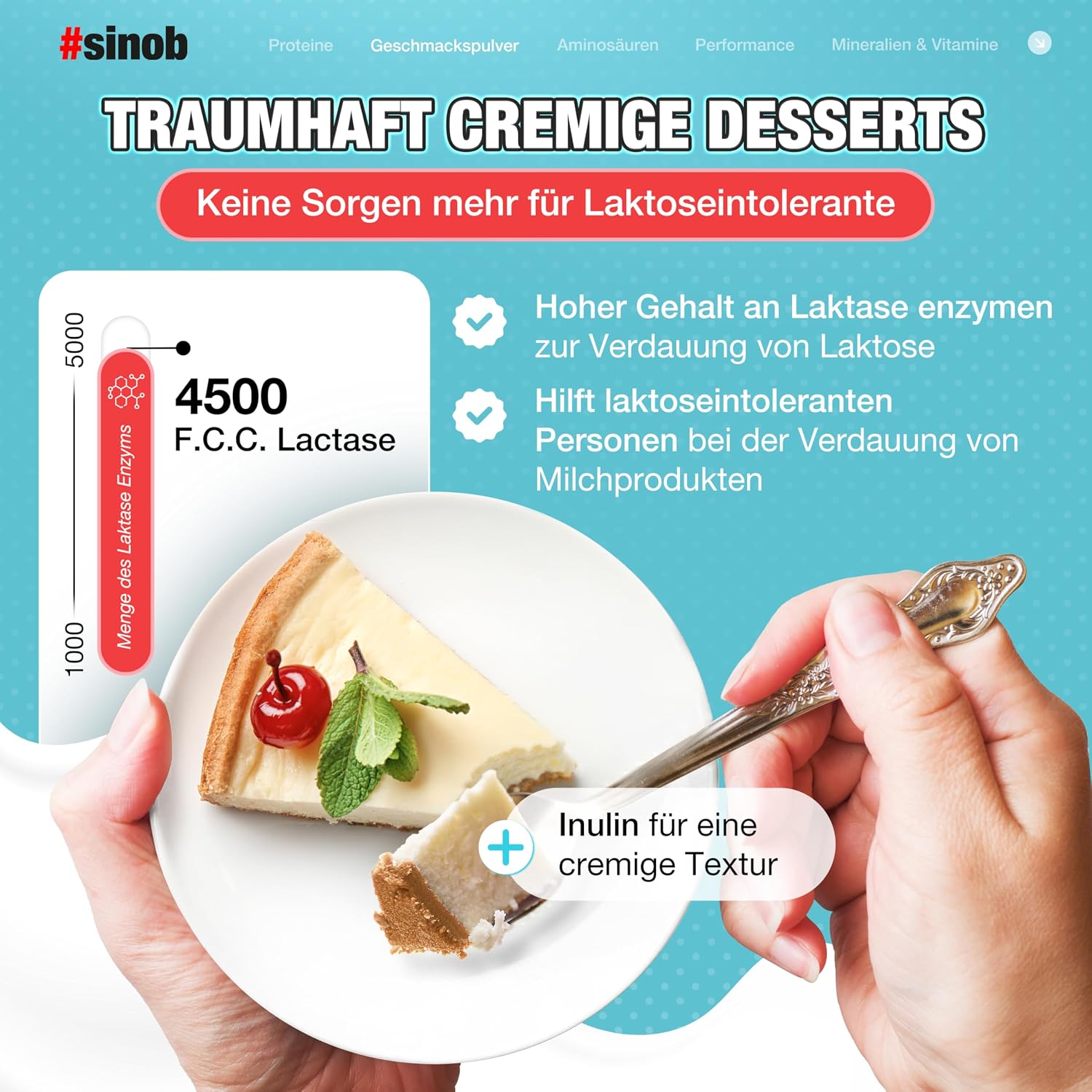 Thumbnail 3 de #sinob Flasty Geschmackspulver New York Cheesecake – 250 g Kalorienarmes Flavour Pulver