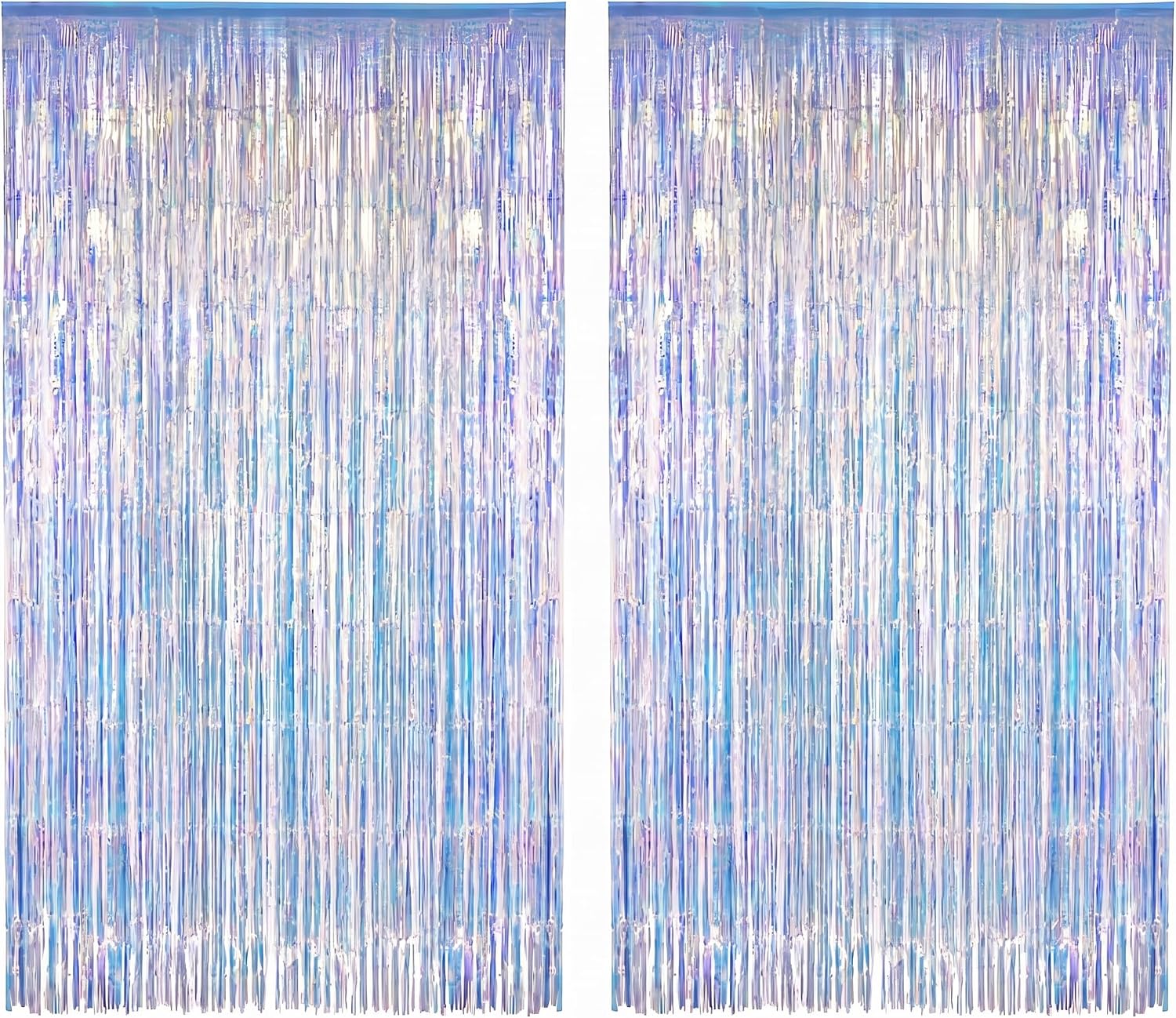 Detalle 2 de Iridescent Foil Fringe Curtain, 97cm x 198cm