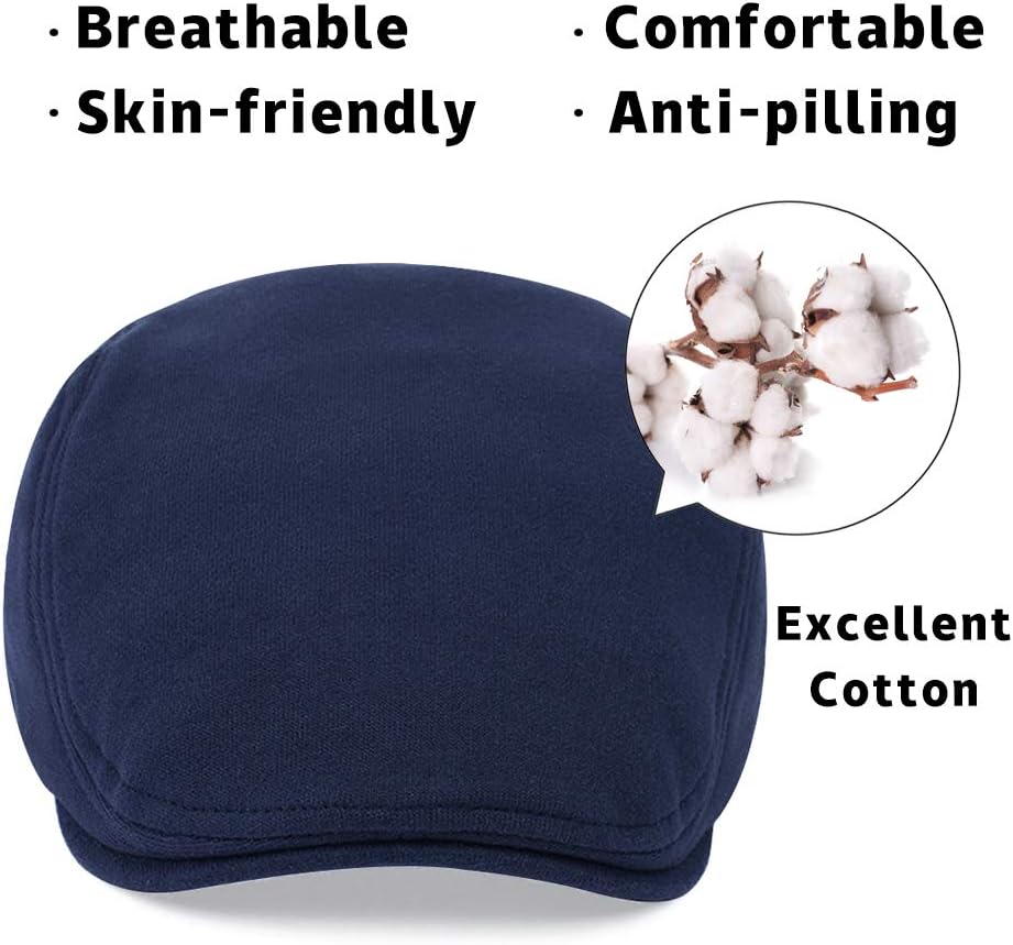 Detalle de WETOO stcap55-zanglanse-E Cotton Newsboy Cap, Adjustable Blue, M