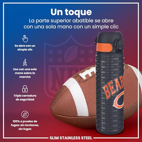 Detalle de Ion8 Gourde NFL Bears, 600 ml, étanche ⚡