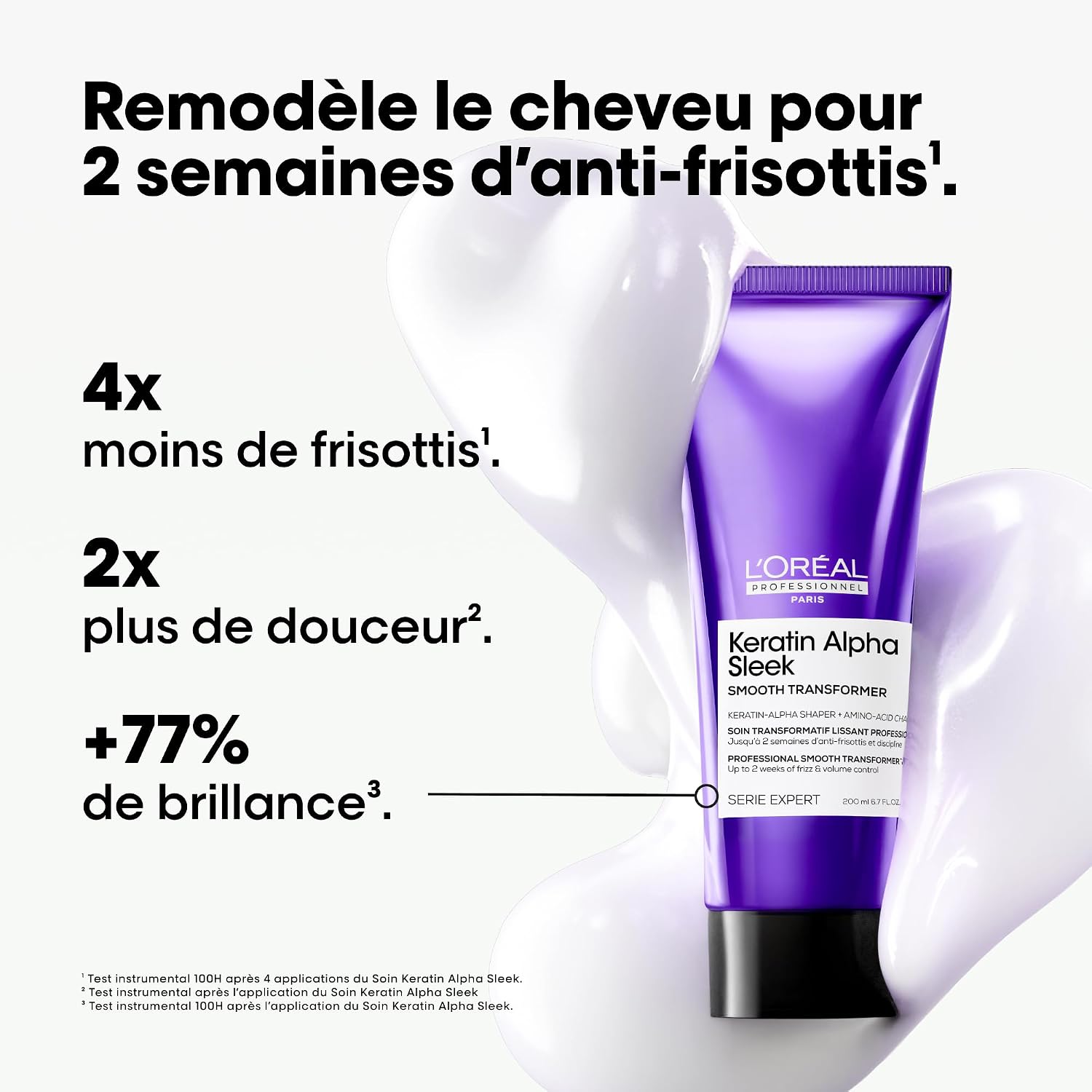 Thumbnail 1 de L'Oréal Professionnel Soin Cheveux Transformatif Lissant Keratin Alpha Sleek – 2 Semaines d'Anti-Frisottis