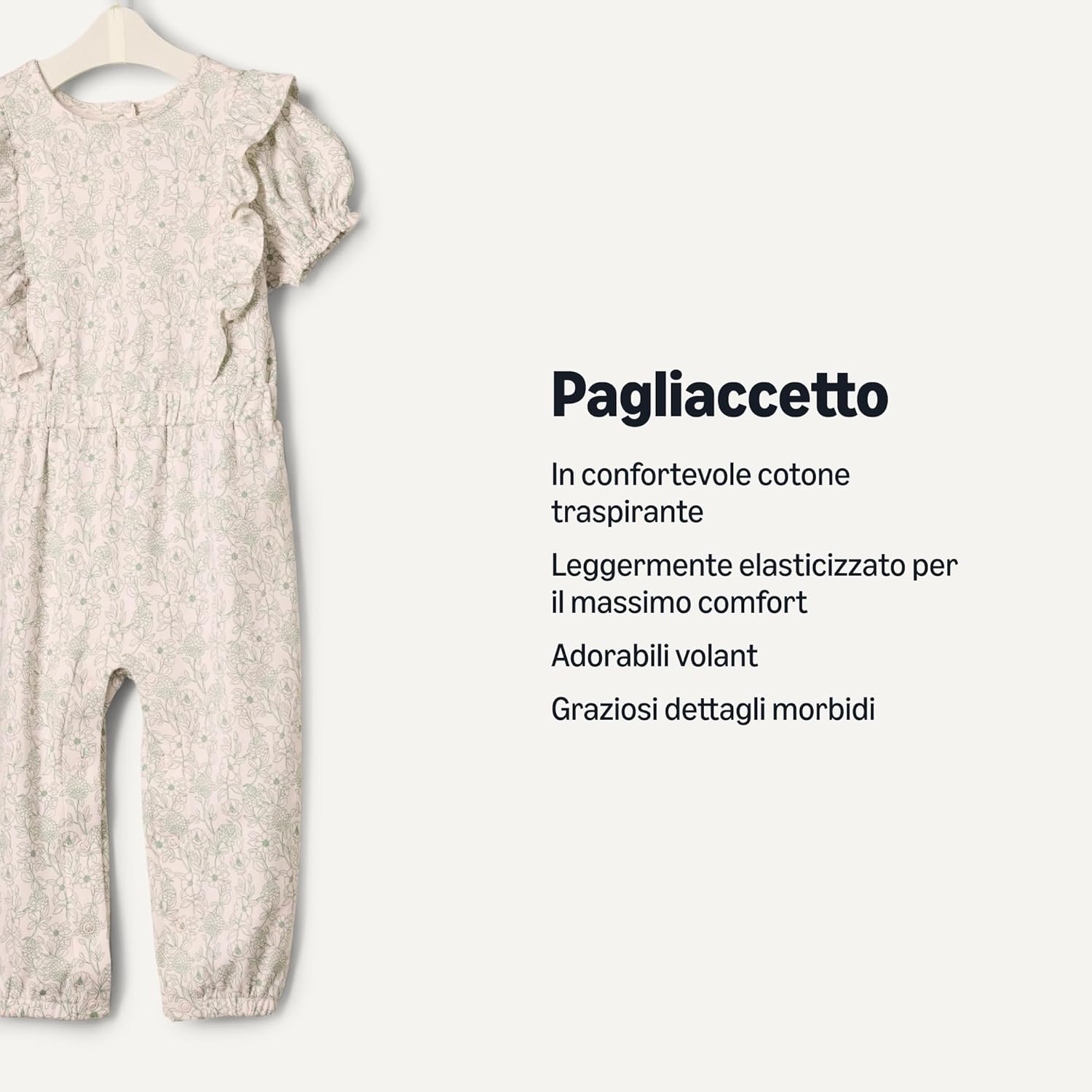 Detalle de Amazon Essentials x Sofia Grainge Tutina con Volant per Bimba e Bambina