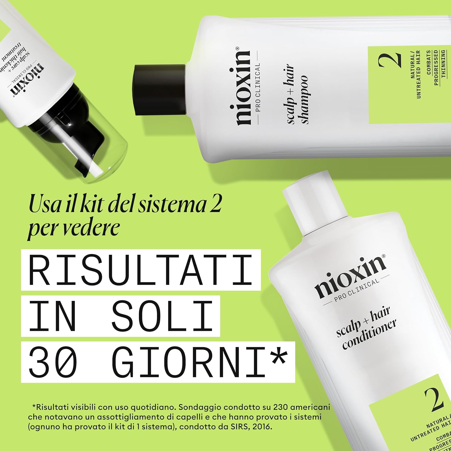 Thumbnail 2 de NIOXIN Scalp + Hair Thickening Sistema 2 per capelli naturali: shampoo volumizzante, balsamo e trattamento cuoio capelluto