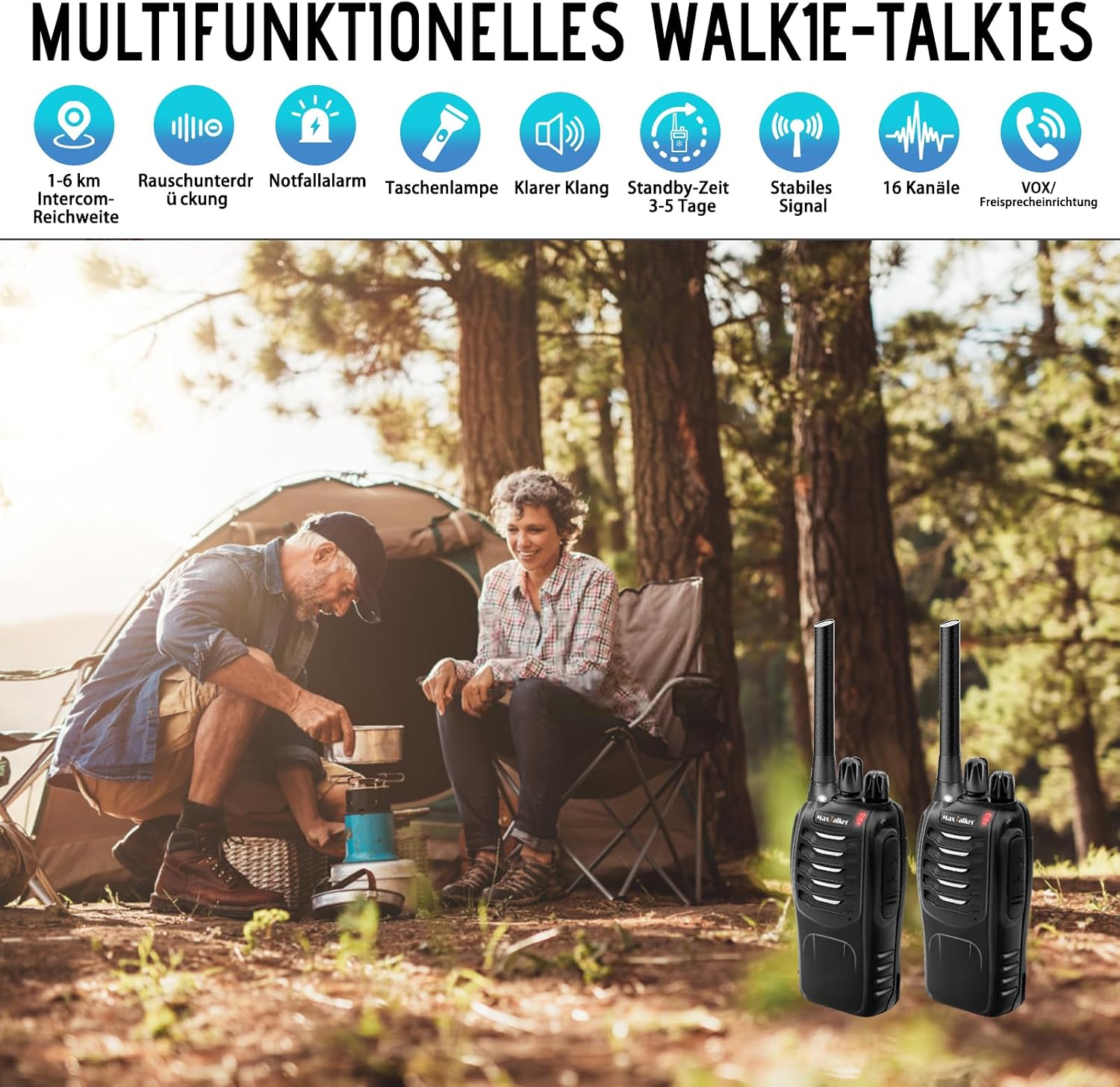 Thumbnail 6 de MaxTalker MT-8S Walkie Talkie PMR446