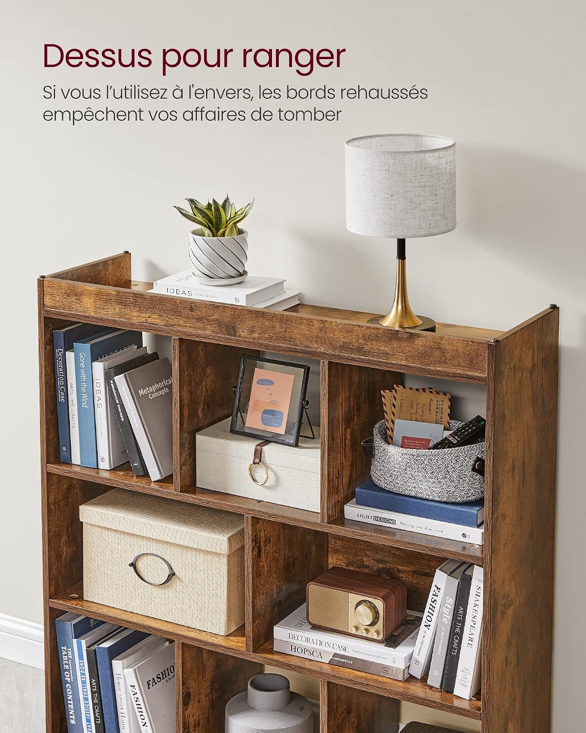 Thumbnail 6 de VASAGLE CUSTOS Collection – Bibliothèque etagère 97,5 x 30 x 100 cm, Marron Rustique