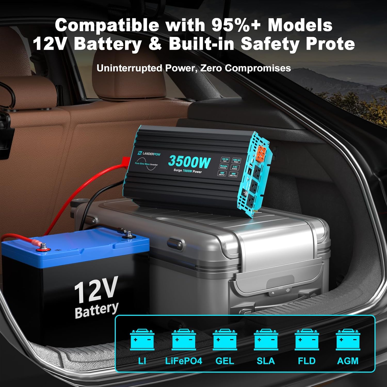 Thumbnail 5 de LANDERPOW 3500W Pure Sine Wave Inverter for RVs 🔌