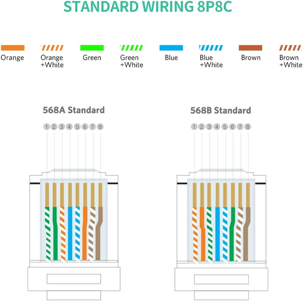 Detalle de UGREEN RJ45 Connector (50-pack) Gold-Plated Modular RJ45 Plugs for Cat5/Cat5e Ethernet