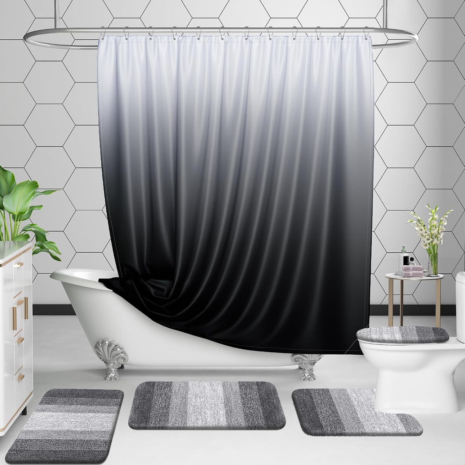 Thumbnail 6 de OLANLY Bathroom Rug Set 30x20+24x20