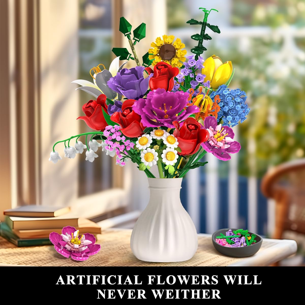 Thumbnail 6 de PLAXSOON Blumen Bauspielzeug 1065 Stein