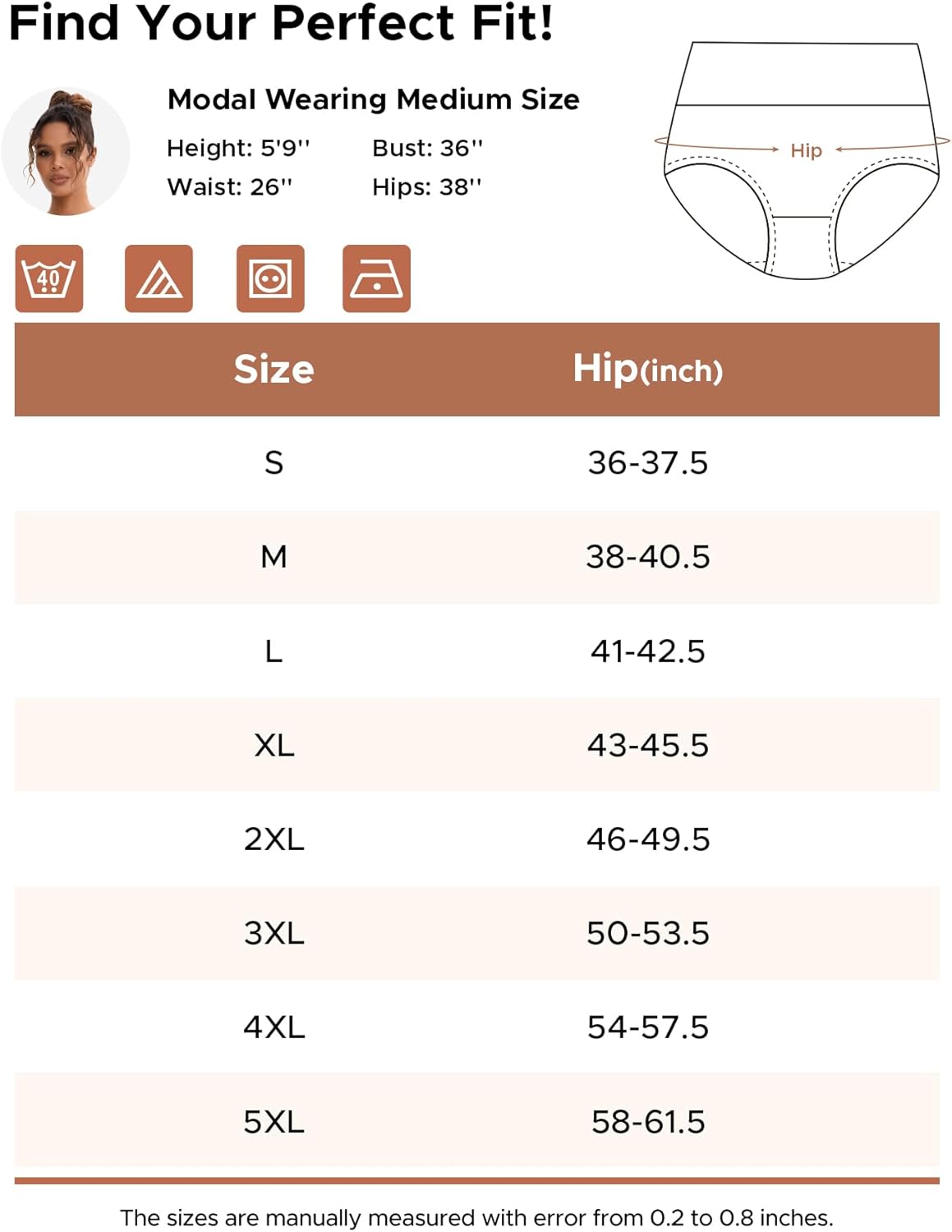 Thumbnail 5 de INNERSY Women's High-Waisted Cotton Panties 5-pack 🩲