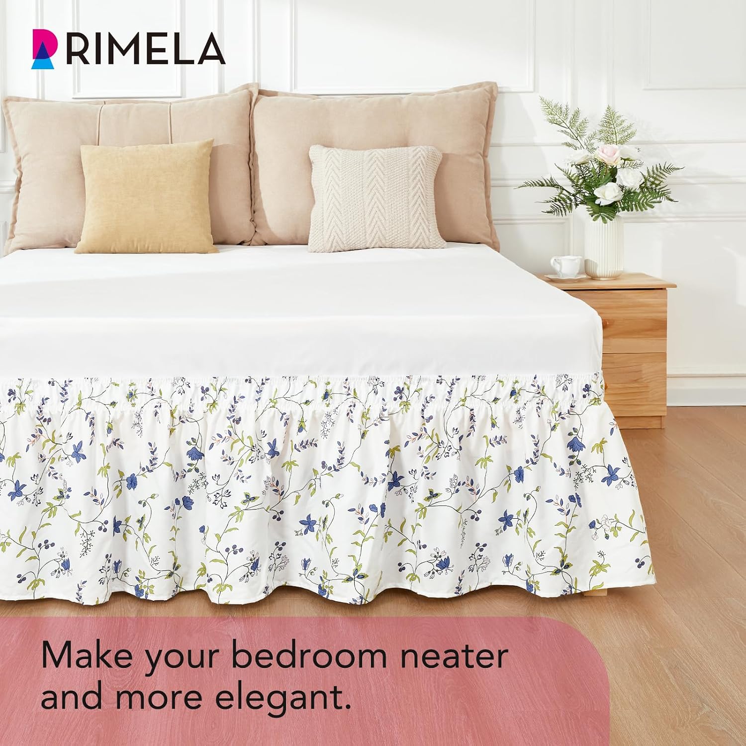 Detalle 1 de Sweet Blueberry Queen Bed Skirt, 15-Inch Drop