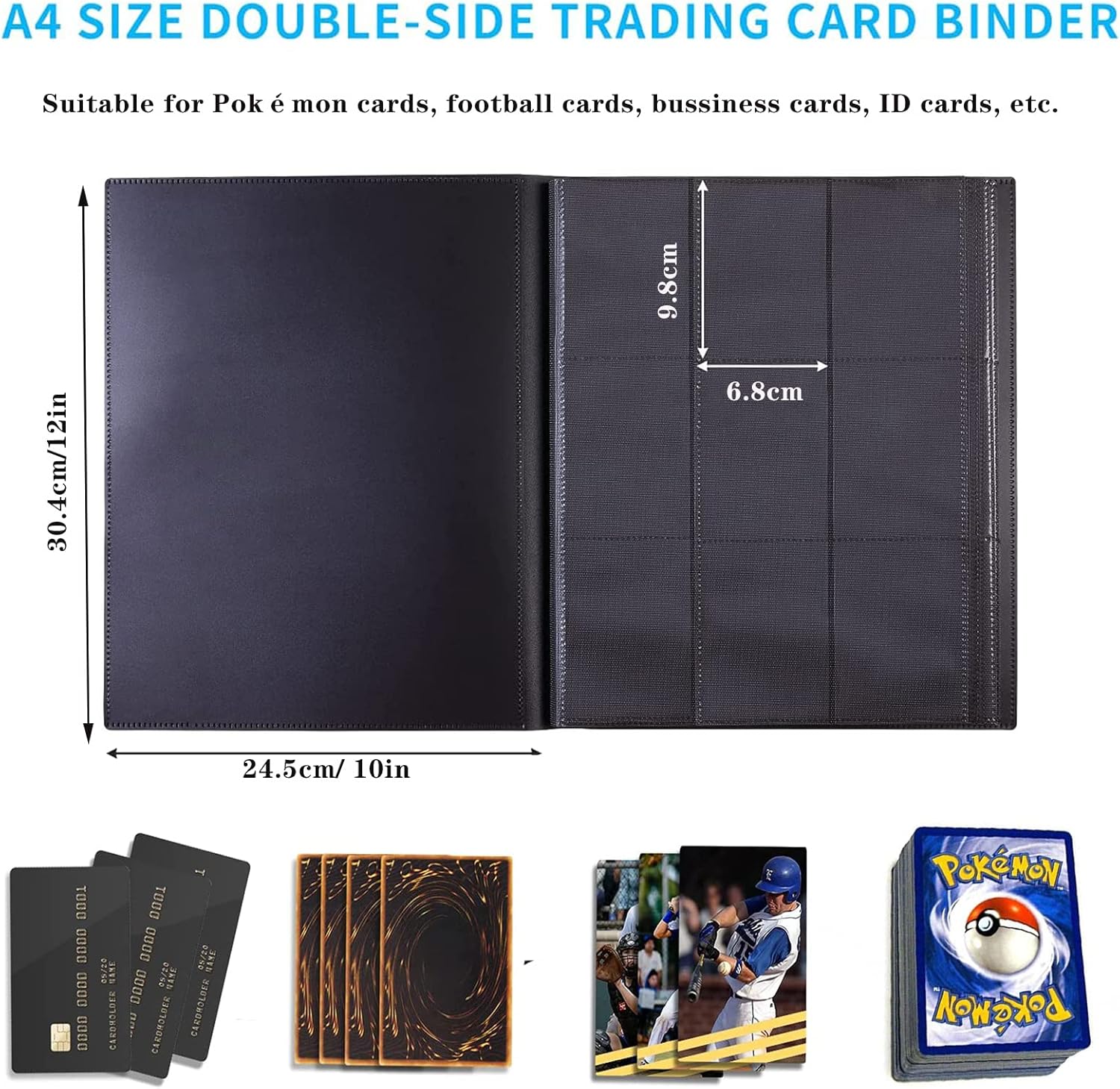Detalle de WAIZHIUA 9-Pocket 216-Pocket Card Binder