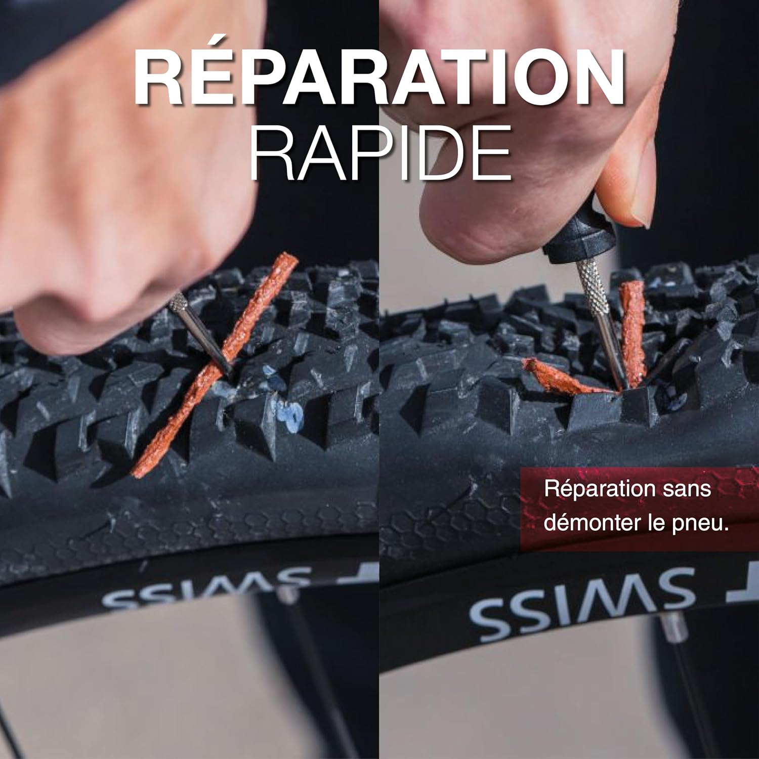 Detalle de ZEFAL Tubeless Repair Kit – Kit de réparation tubeless pour vélo et VTT (Noir, taille universelle)
