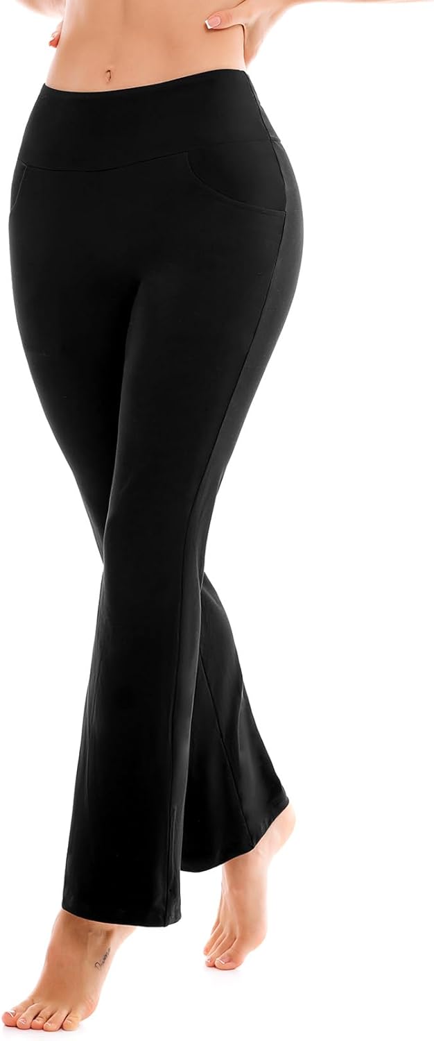 Detalle 2 de Flared yoga leggings 2 side pockets