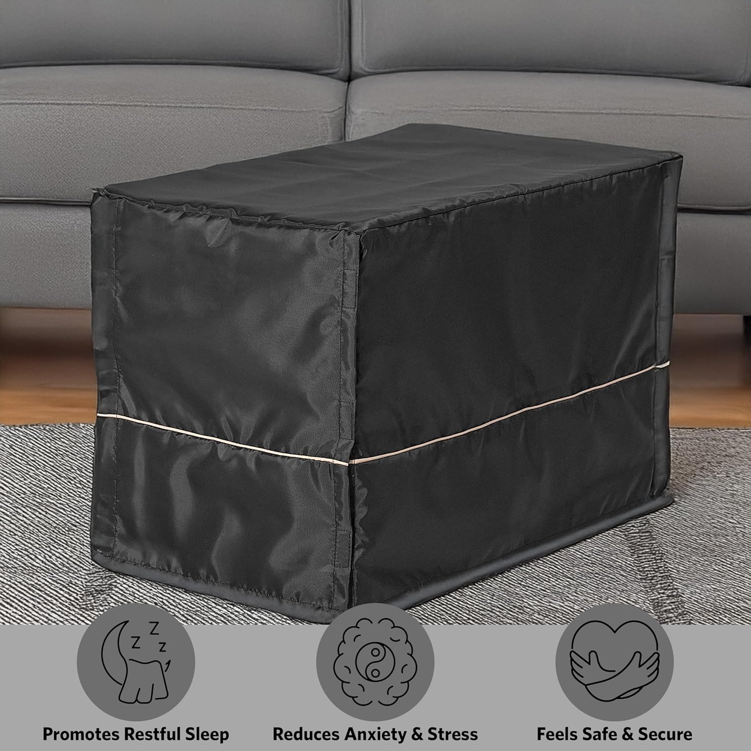 Detalle 2 de Hundeboxabdeckung XS 59 cm Schwarz